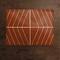 Burnt Orange Stripe 18" x 14" Cotton Twill Placemat